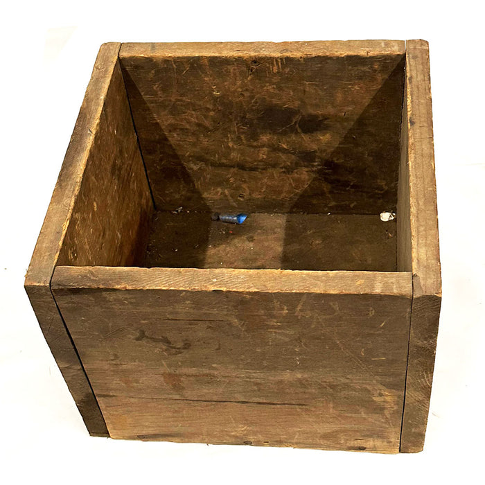 Antique Wooden Storage Box Crate 9 x 11"