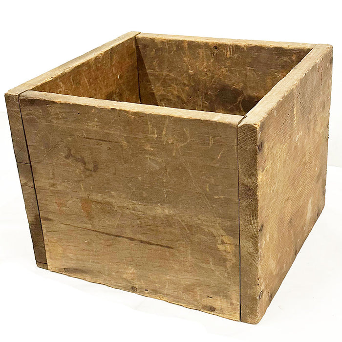 Antique Wooden Storage Box Crate 9 x 11"