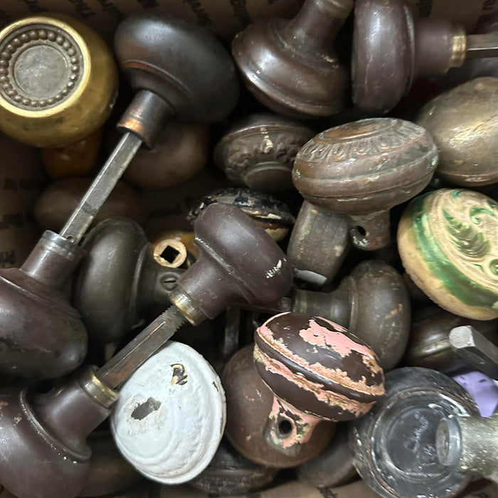 HUGE Bulk Lot of Antique Door Knobs Vintage Metal Knobs