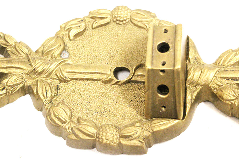 3 Light Wall Sconce Solid Brass 3 Arm Candelabra PAIR Scottish Thistle Design