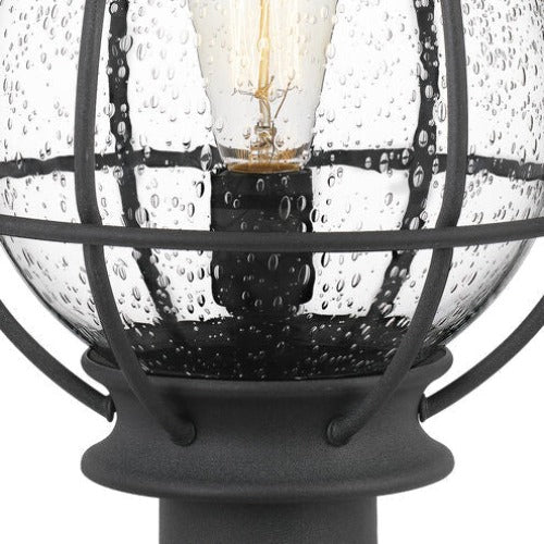 Quoizel Boston 1 Light 19 inch Mottled Black Outdoor Post Lantern (BST9011MB)