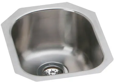 Elkay 14 Inch Undermount Single Bowl Stainless Steel Sink with 18-Gauge, 8 Inch Bowl Depth and Sound Guard Undercoating