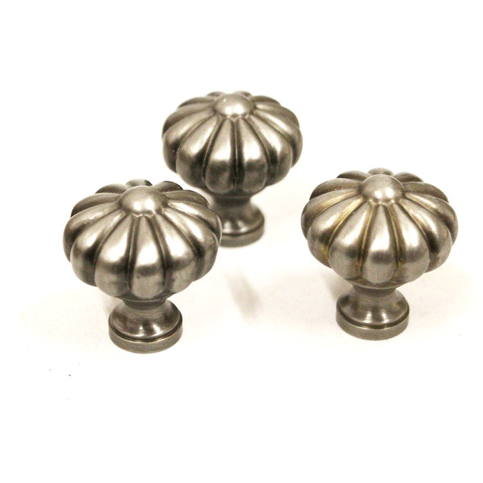 Schaub & Co Pewter Floral Cabinet Knobs Lot of 18