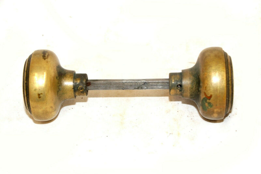 Antique Wrought Brass Corbin Door Knob Set Spindle KNOBS ONLY