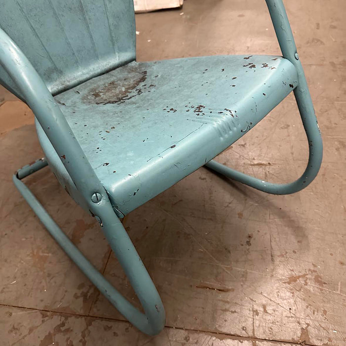 Vintage iron rocking online chair