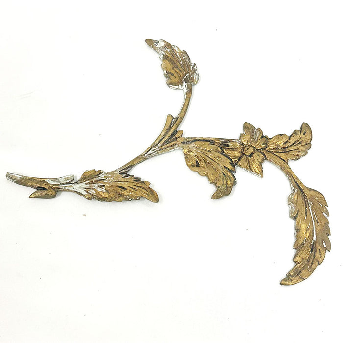 Antique Spanish Brass 5 Light Chandelier Leaf Design BROKEN FOR PARTS
