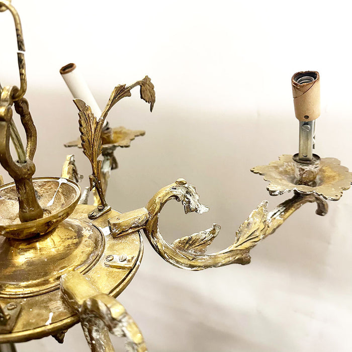 Antique Spanish Brass 5 Light Chandelier Ornate Eastlake Floral Style —  EcoBuilding Bargains