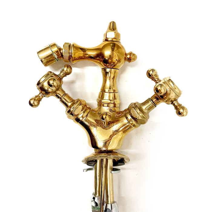 Waterworks Single Mount Bidet Faucet Polished Brass