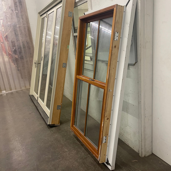 Kolbe Honey Stained 2 Lite Doublehung Window