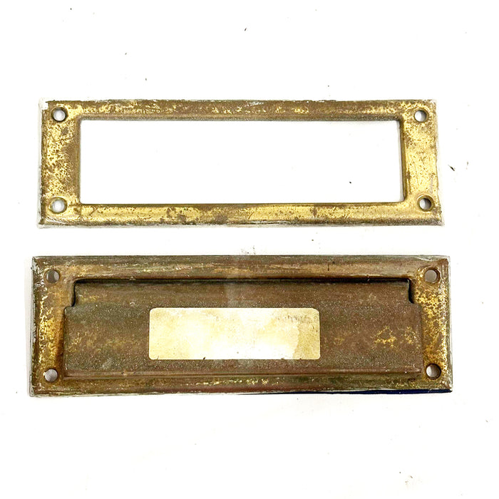 9" x 3" Brass mail slot