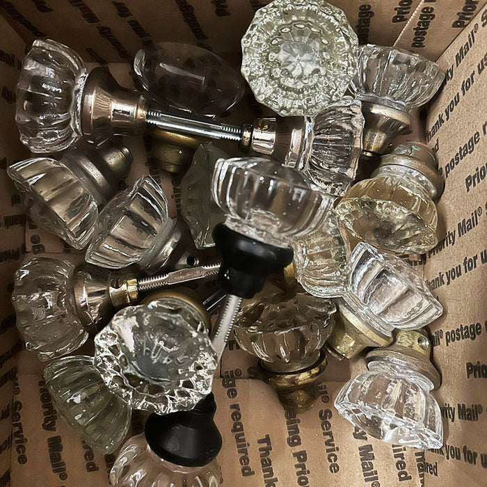 Large lot of Glass Door Knobs Antique Vintage & Reproduction