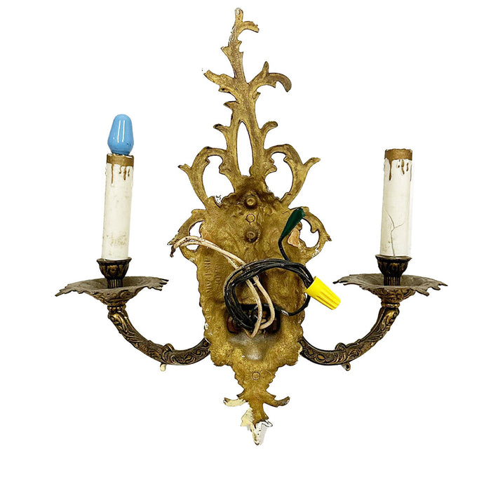 Antique Brass 2 Light Candelier Sconce