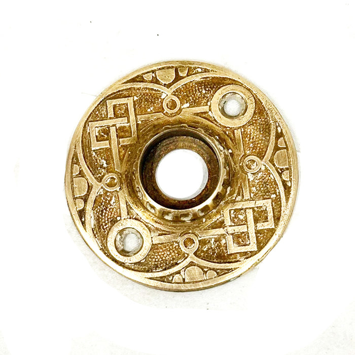 Antique Solid Brass Eastlake 2" Rosette Celtic Knot Design