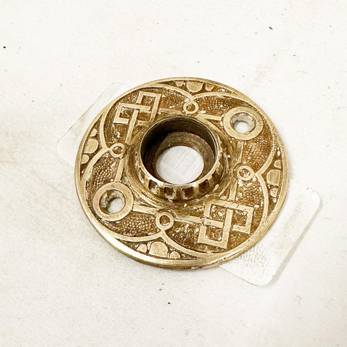 Antique Solid Brass Eastlake 2" Rosette Celtic Knot Design