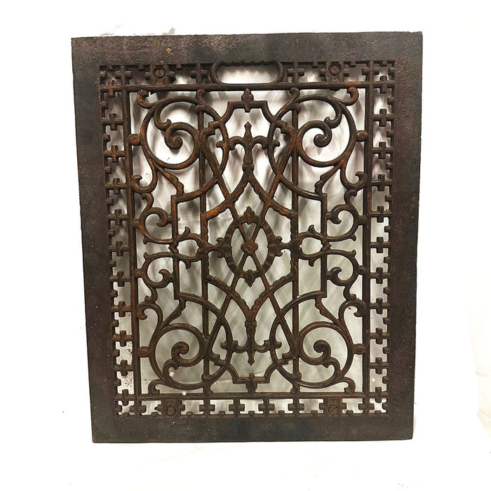 Antique Cast Iron Floor Register Ornate 14 x 17"