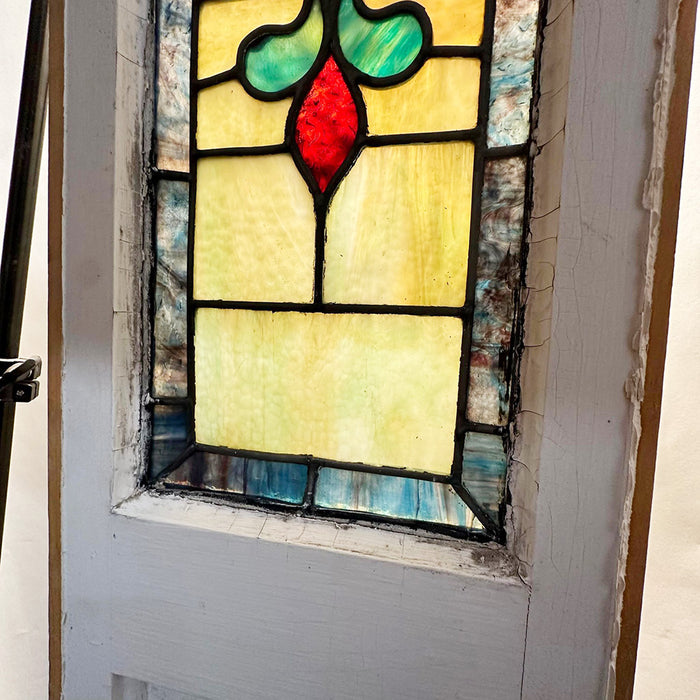 Pair of 80.5" x 10" Bright Tone Stained Glass Side Lights