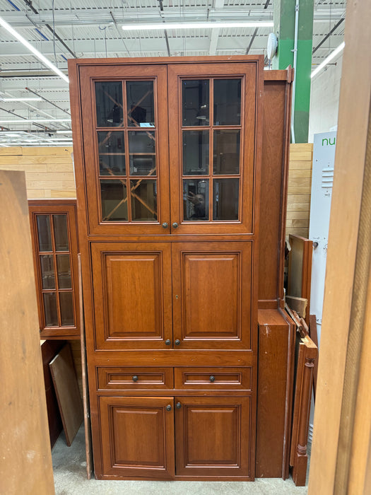 Mahogany-Stained Bar and Pantry Set
