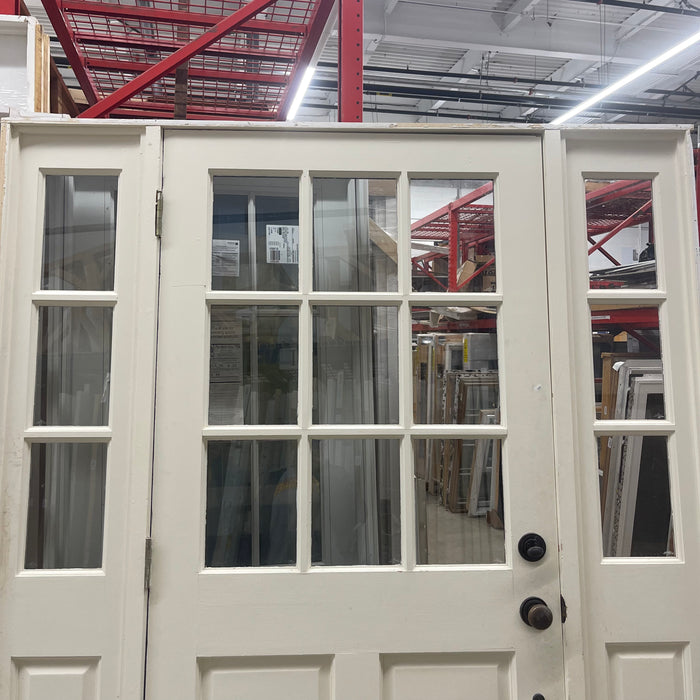 9 Lite Raised Panel Front Entry door With Sidelites