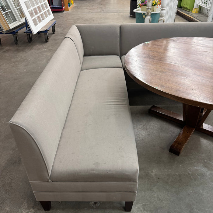 Traditional Inset White Cabinet Set W/ Banquette