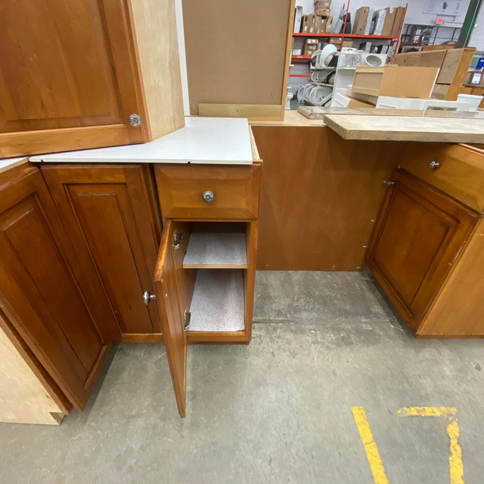 Traditional Maple Raised Paneled Cabinet Set