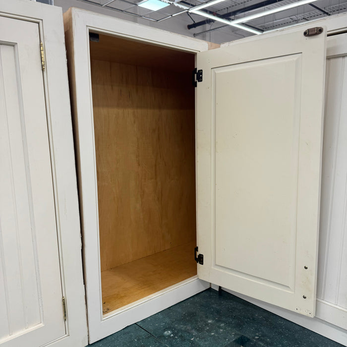 White Beadboard Cabinet  Set w/ Green Island  and Countertop