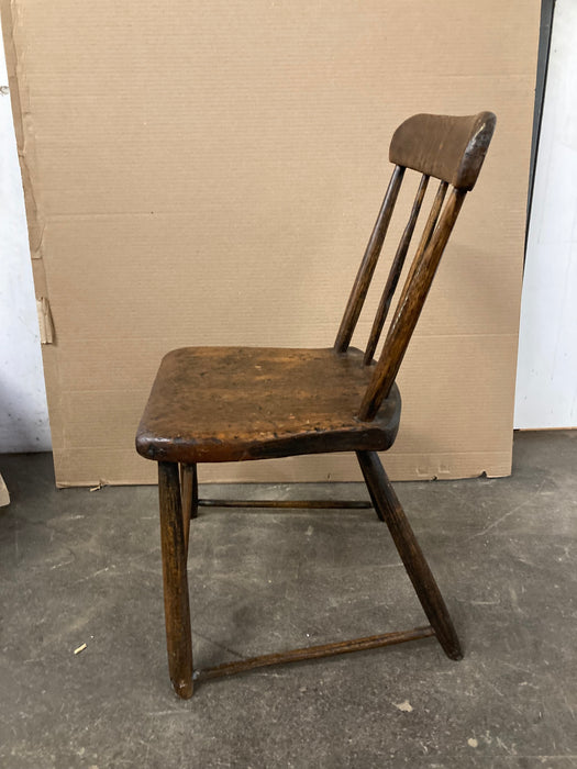 vintage wood spindle back childrens chair