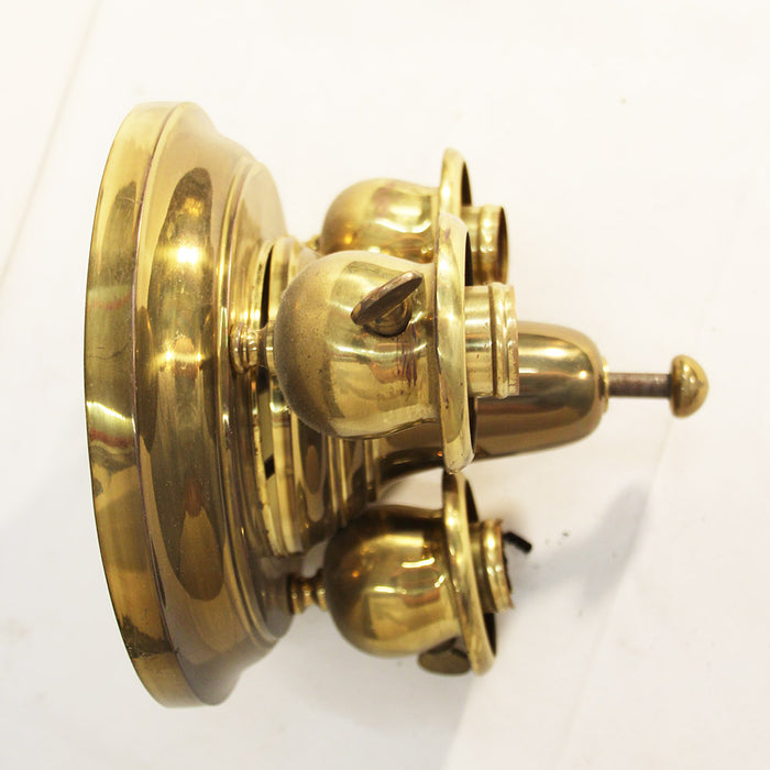 Antique Solid Brass 3 Light Flush Mount Ceiling Light