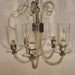Vintage Mid Century 5 Light Glass Chandelier