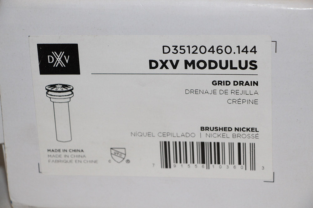 DXV Grid Drain D35120460.144 Brushed Nickel
