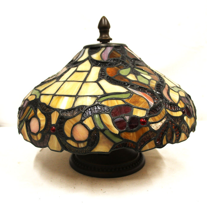 Chloe Lighting Stained Glass Two Light Flush Mount Ceiling Fixture Inverted Victorian