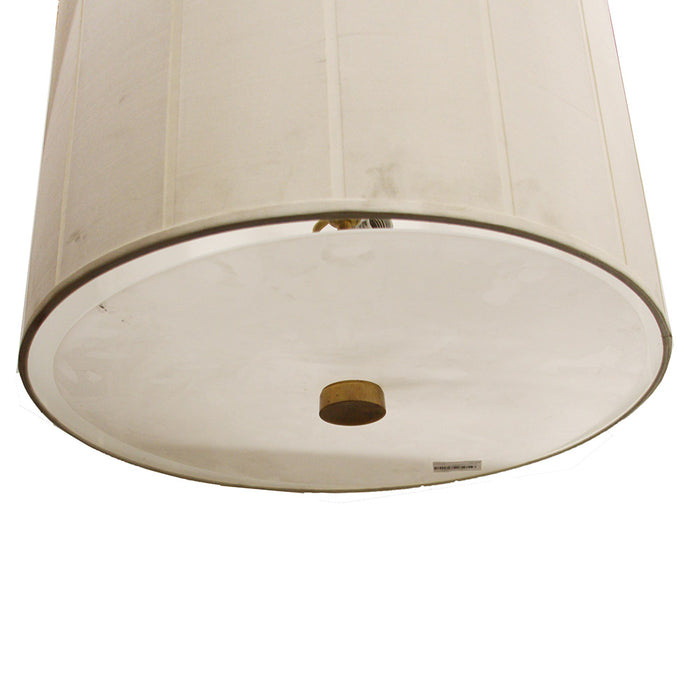 Brass Pendant Light with Canvas Shade