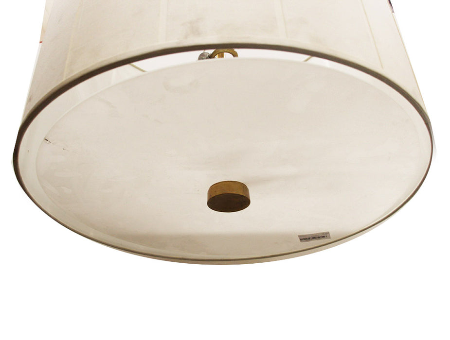 Brass Pendant Light with Canvas Shade