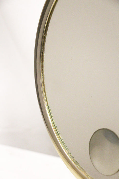 Mirror Brot Brass Coated Illuminated Magnifiying Makeup Mirror 9"