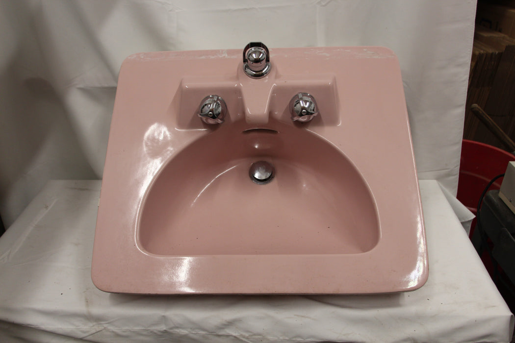 Antique Crane "Marcia" Wall Mounted Sink Pink Glaze