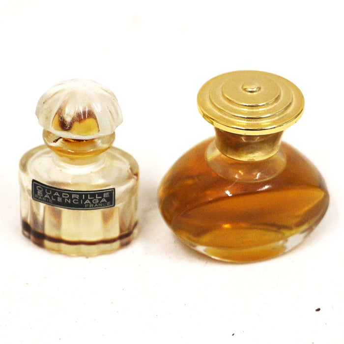 Antique Perfume 1950's Quadrille Balenciaga Perfume Bottle Set Unlabelled