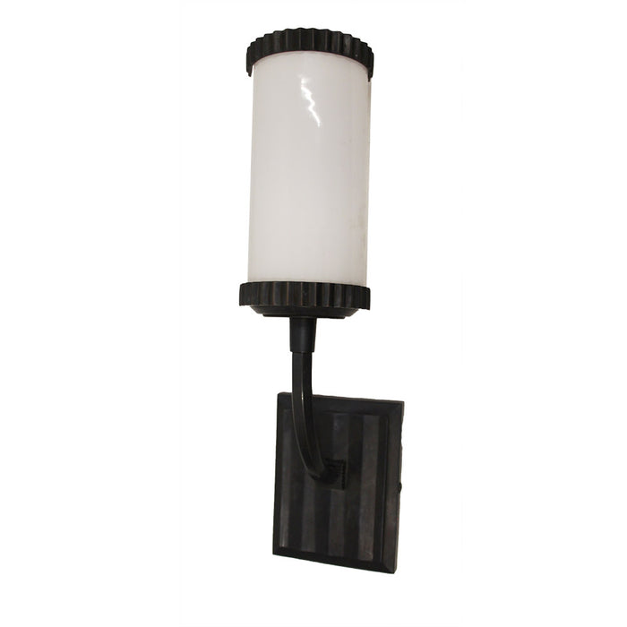 Visual Comfort Industrial Wall Sconce TOB2258BZ Bronze Finish White Glass
