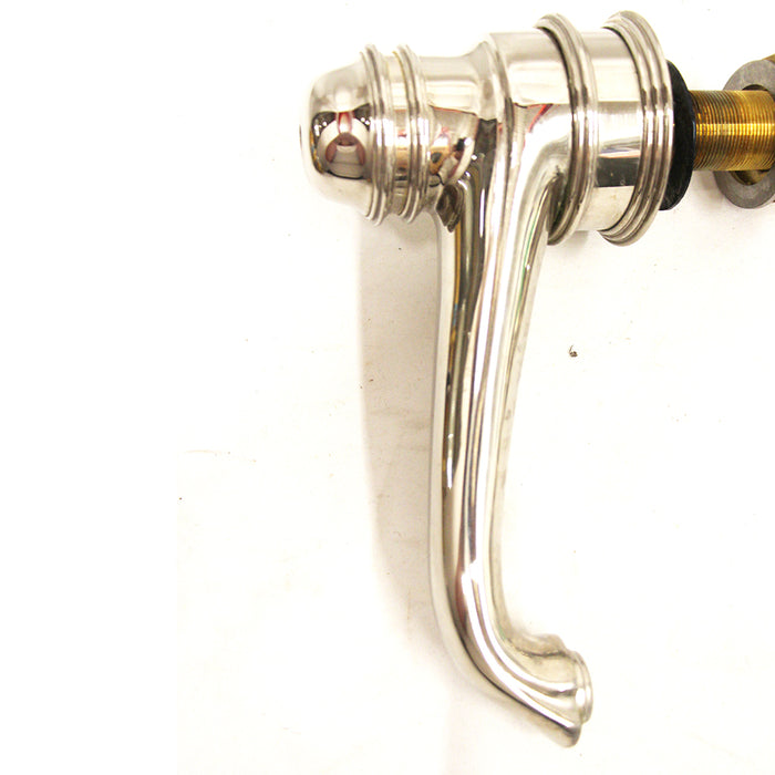 Large Wide Spread Tub Filler Nickel Finish No Drain Pull