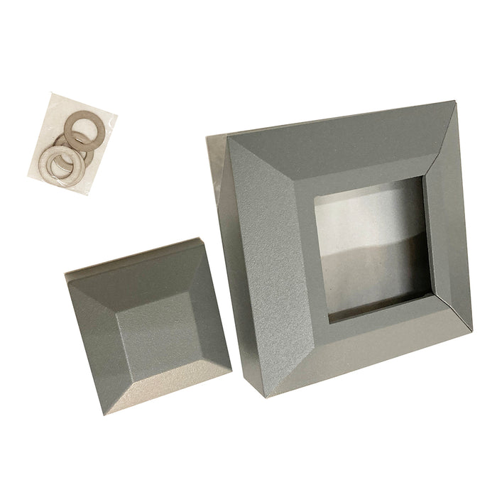 Westbury 2" x 37" 3 Piece Post Kit for Westbury Aluminum Railing Textured Grey