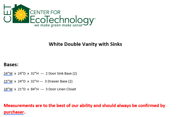 White Double Vanity w/Linen Closet