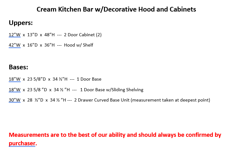 Cream Kitchen Bar with Decorative Hood
