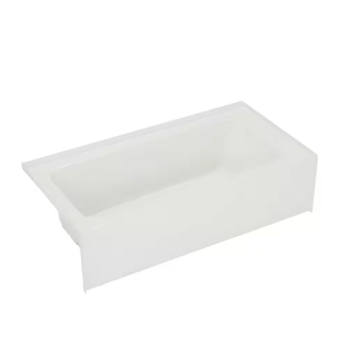 Left Drain 60"x30"x15" A2 Composite Drop in Tub White 6030CTL-AW-M