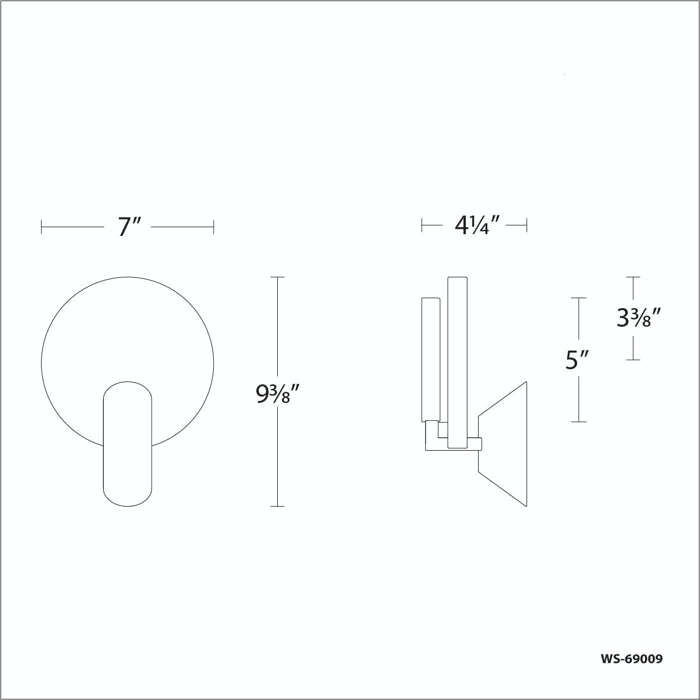 Modern Form “Oracle” Led Wall Sconce (WS-69009-AN)