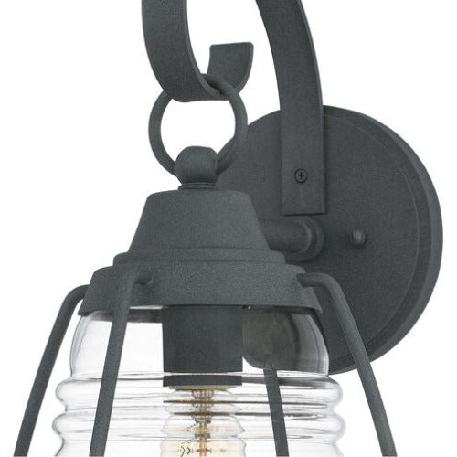 Quoizel Admiral 1 Light 20 inch Mottled Black Outdoor Wall Lantern