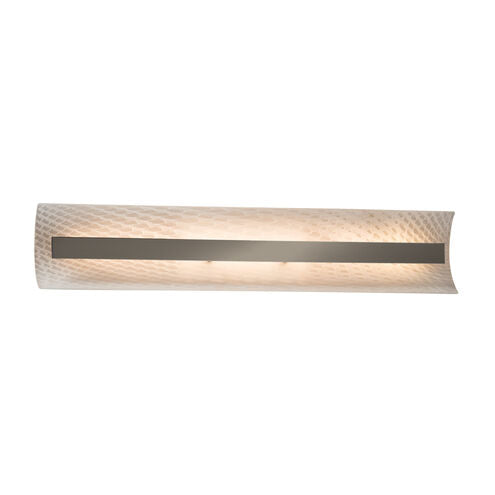 Justice Lighting Fusion LED 29 inch Brushed Nickel Vanity Light Wall Light in Weave