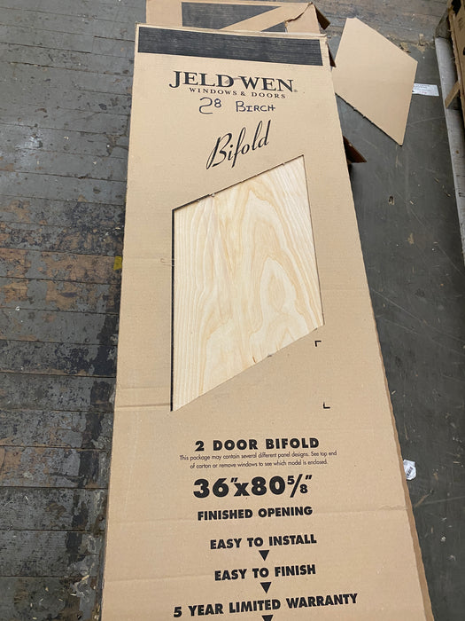 Jeld-Wen Birch Flat Front Bifold Door