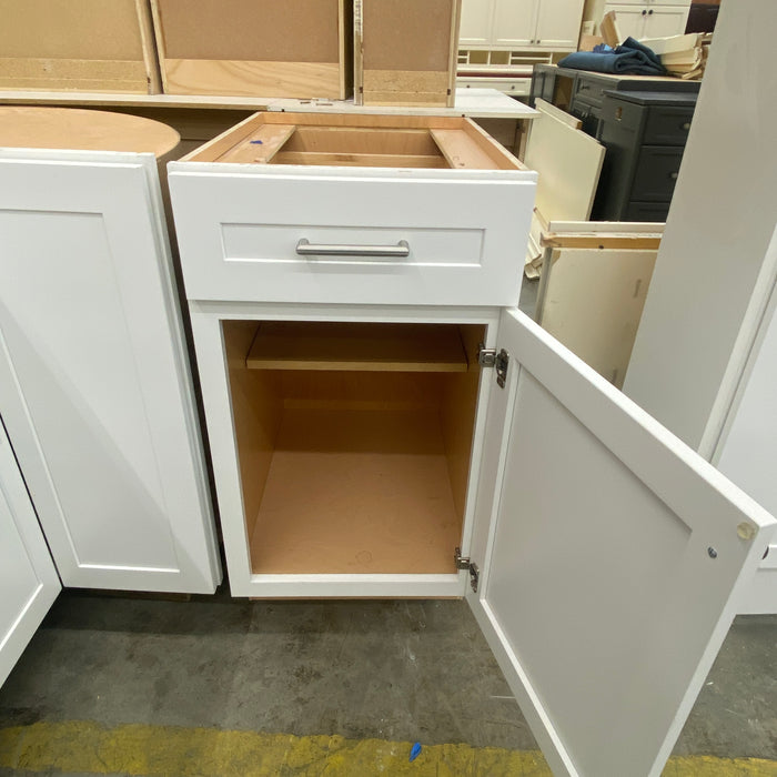 White "Shaker" Style Cabinet Set w/Large Pantry & Countertop