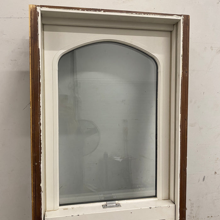 Marvin Arched Doublehung Window, Wood Interior Metal Exterior