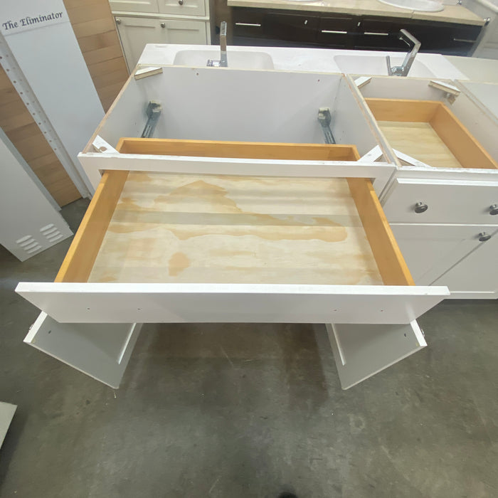 White "Shaker" Style Base Cabinet Set