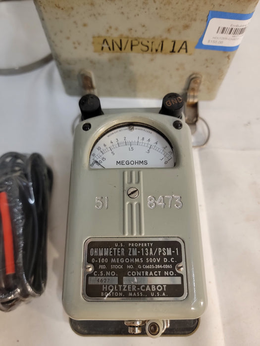 Antique Ohmmeter Army Military - HOLTZER-CABOT ZM-13A/PSM-1
