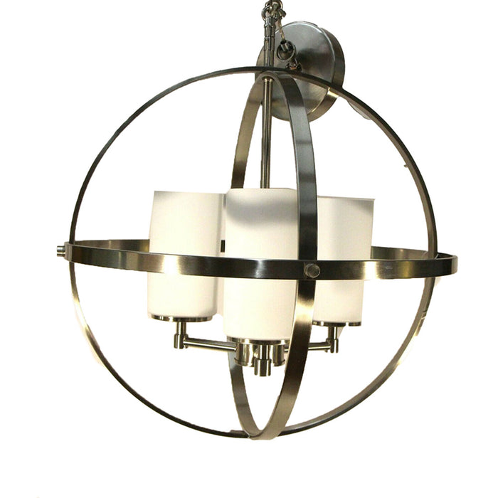 Ceiling Light 3 Light 19" Polished Nickel Atom Design Seagull Lighting Alturas